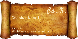 Csonka Noémi névjegykártya